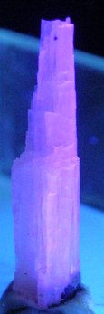 agrellite crystal in UV light