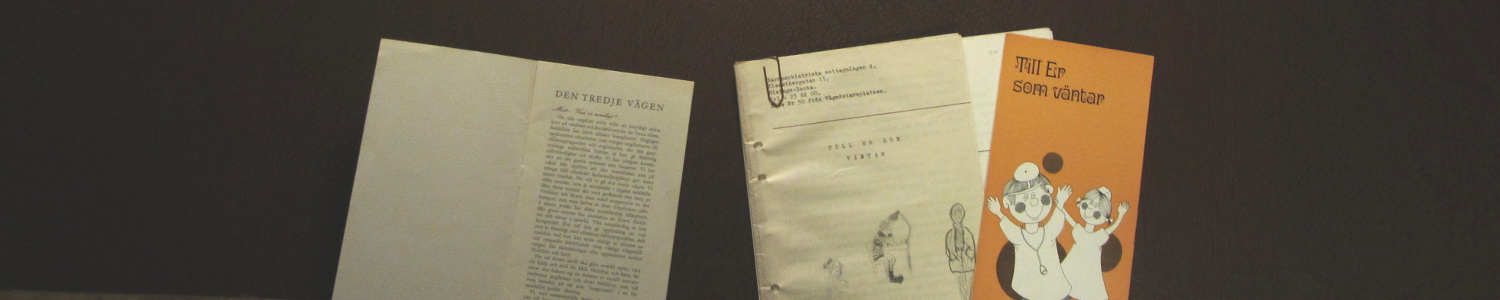 Två broschyrer utformade under IGAs ledning, samt manuskript till en av dem