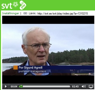 Per Sigurd Agrell intervjuas i SVT ABC